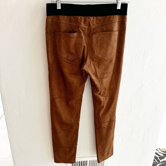INC International Concepts Women’s Brown Faux Suede Pull On Leggings Pants 2 - Picture 6 of 6